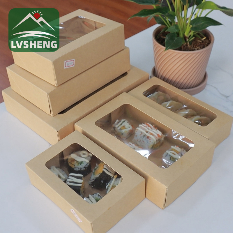 Nous productes de Xiamen Lvsheng Factory -Sushi Togo Box amb finestra clara