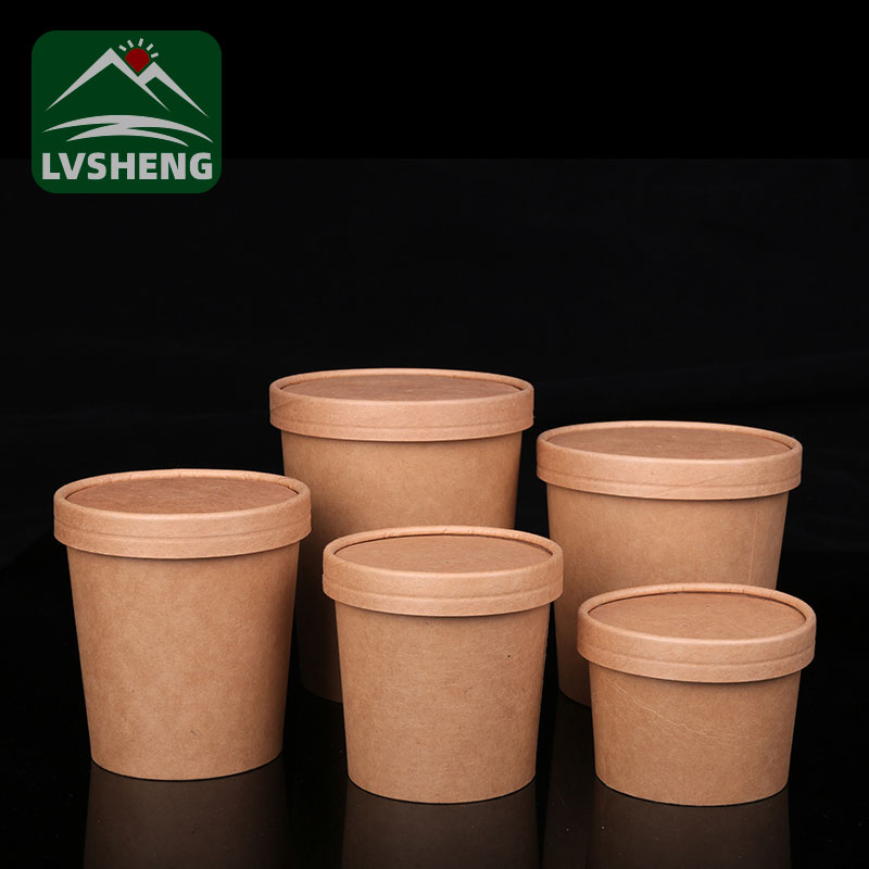 Tubs de sopa de paper kraft